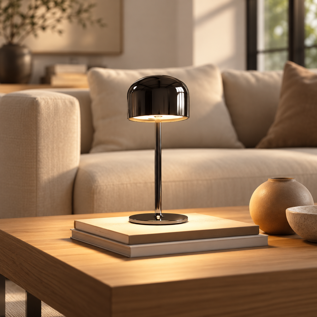 Cordless LED Table Lamp – Rechargeable Touch Dimmable Light