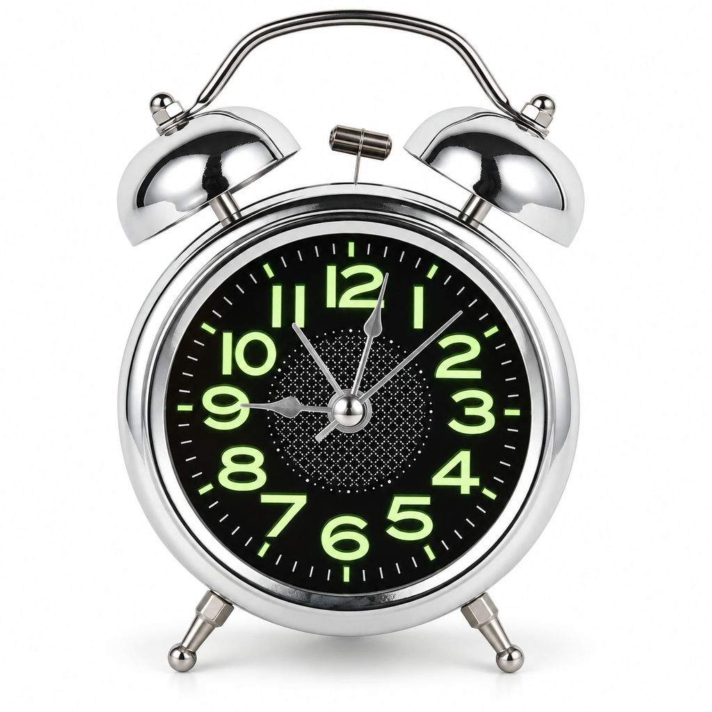 Extra Loud Twin Bell Alarm Clock – Retro Heavy Sleeper