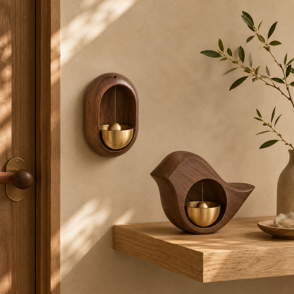Wooden Door Chime Bell – Entryway Door Bell Decor
