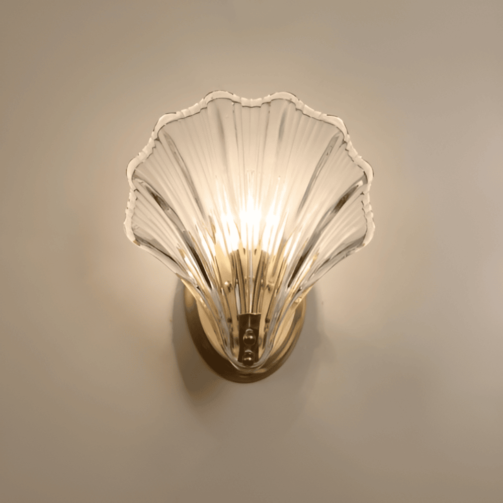 Glass Shade Wall Sconce with Switch – Bedroom Wall Lamp