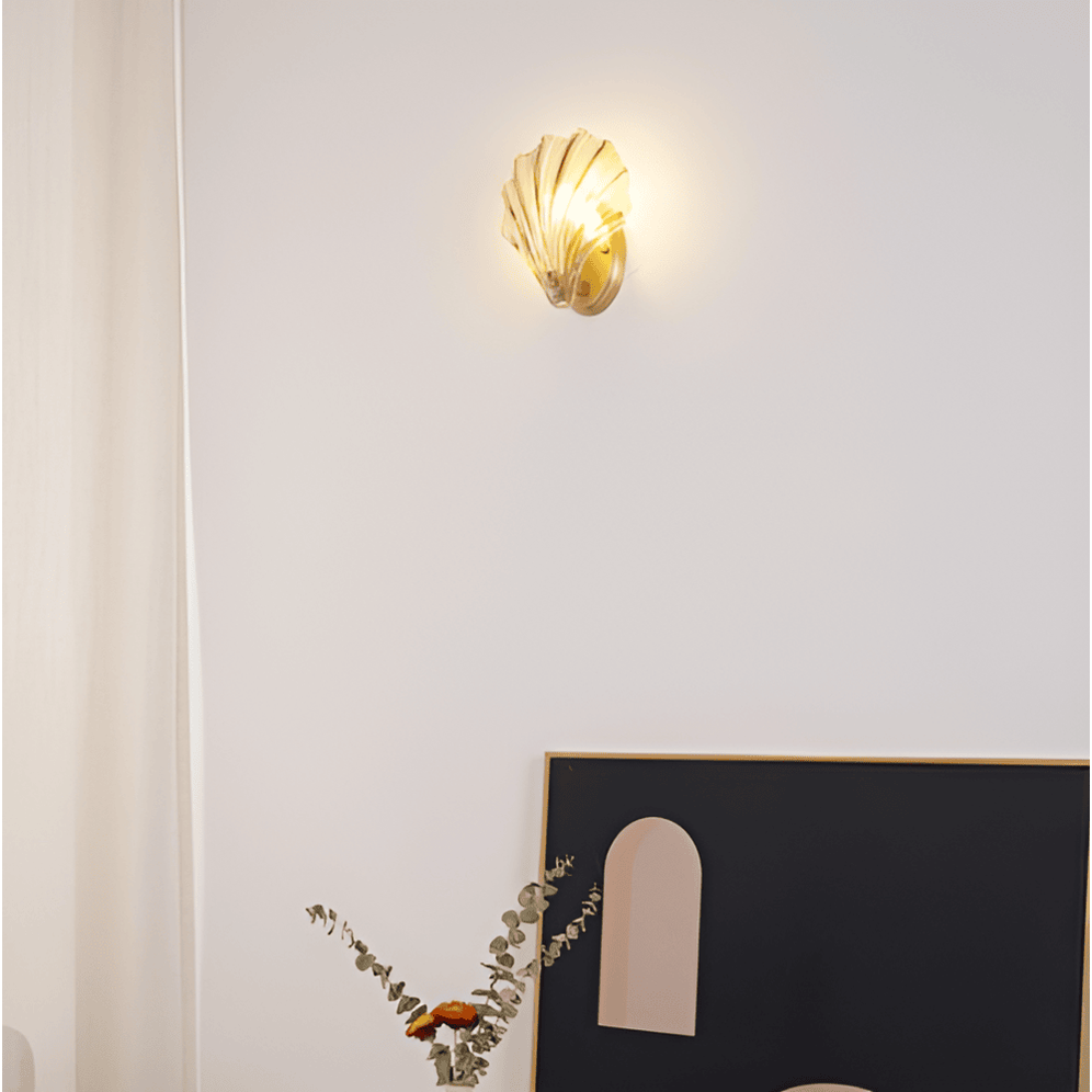Glass Shade Wall Sconce with Switch – Bedroom Wall Lamp