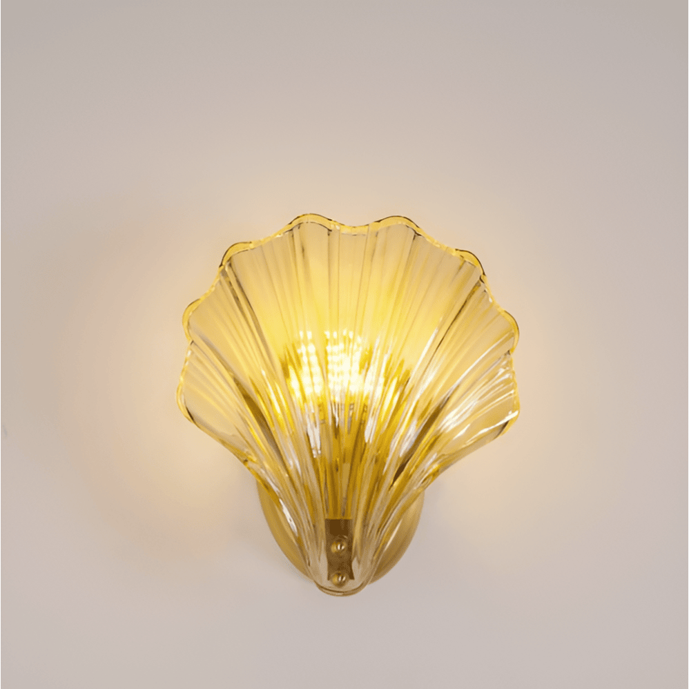 Glass Shade Wall Sconce with Switch – Bedroom Wall Lamp