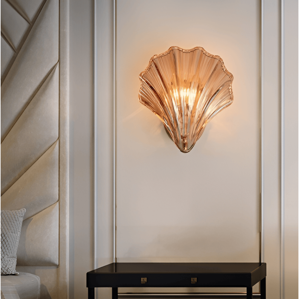Glass Shade Wall Sconce with Switch – Bedroom Wall Lamp