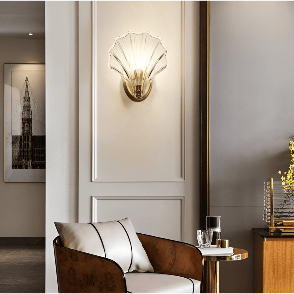 Glass Shade Wall Sconce with Switch – Bedroom Wall Lamp