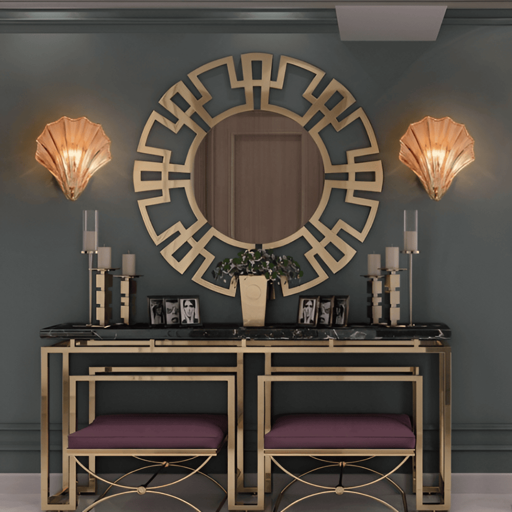 Glass Shade Wall Sconce with Switch – Bedroom Wall Lamp