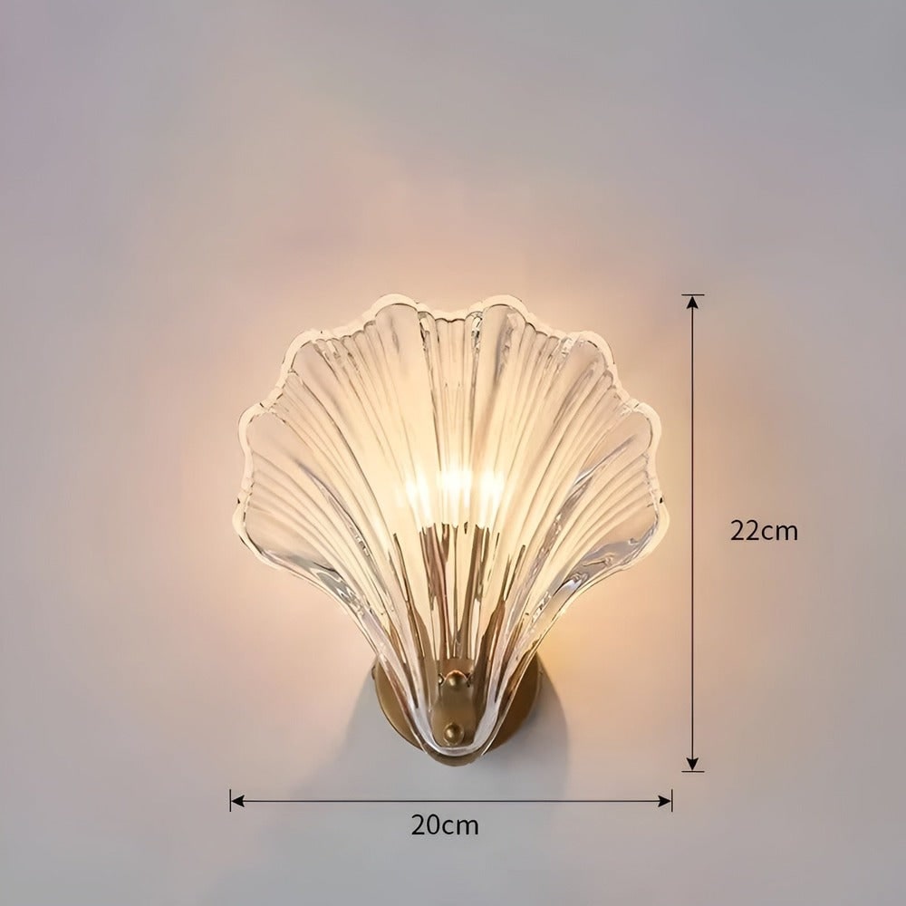 Glass Shade Wall Sconce with Switch – Bedroom Wall Lamp