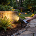 Adjustable Solar Landscape Spotlight in use