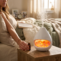 Himalayan Salt Lamp Aroma Diffuser in use