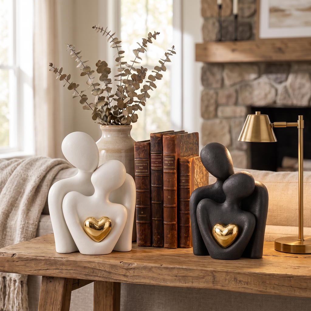 Modern Ceramic Couple Figurine in use