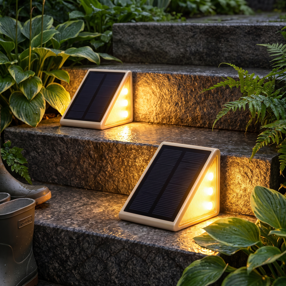 Solar LED Stair & Step Lights in use